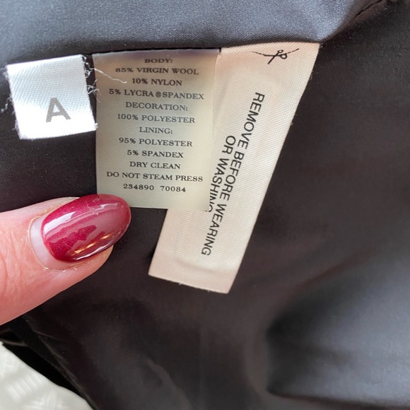 Ann Taylor 2 piece set, dress, jacket, black. - Picture 10 of 11